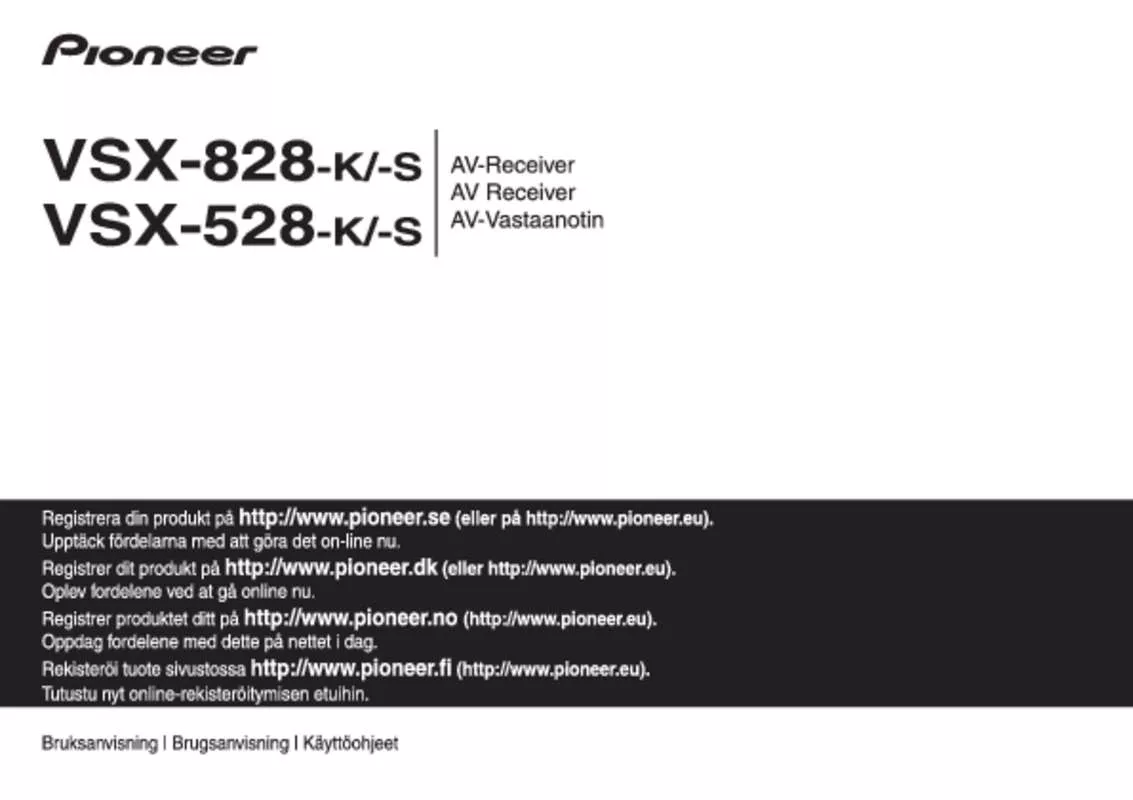 Mode d'emploi PIONEER VSX-528-S
