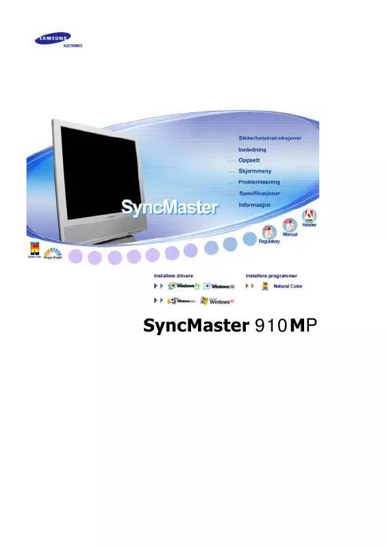 Mode d'emploi SAMSUNG SYNCMASTER 910MP