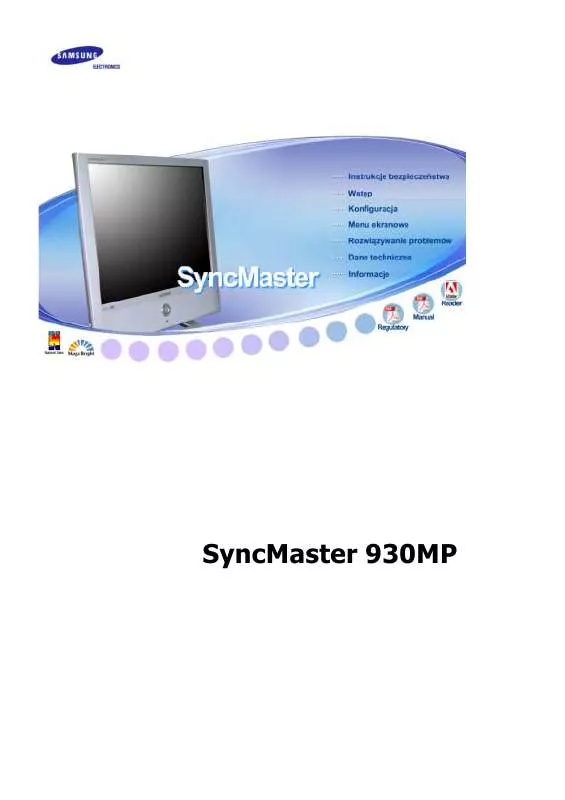 Mode d'emploi SAMSUNG SYNCMASTER 930MP