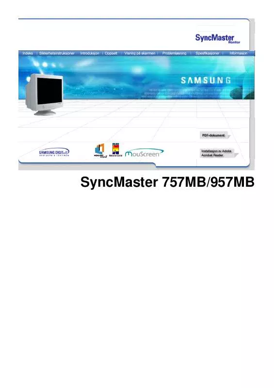 Mode d'emploi SAMSUNG SYNCMASTER 957MB
