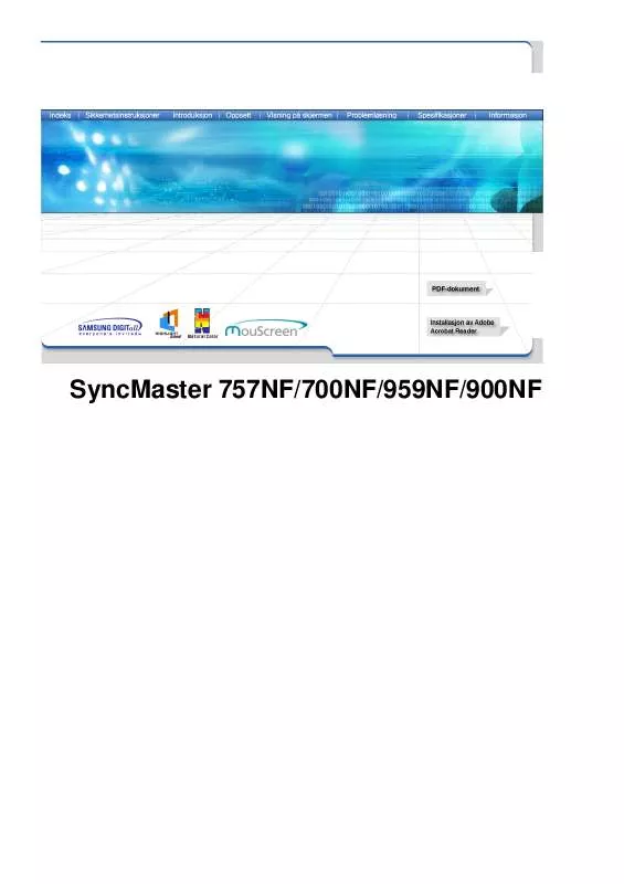 Mode d'emploi SAMSUNG SYNCMASTER 959NF