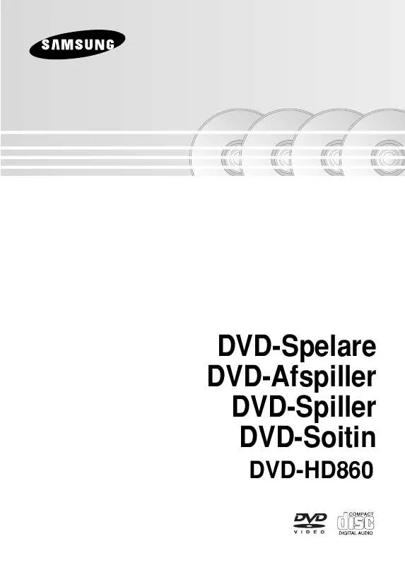 Mode d'emploi SAMSUNG DVD-HD860