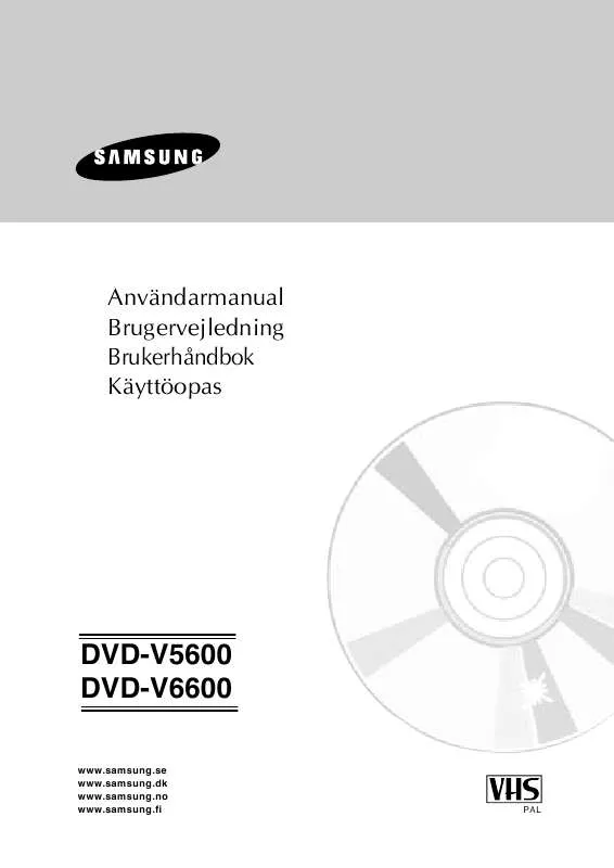 Mode d'emploi SAMSUNG DVD-V6600