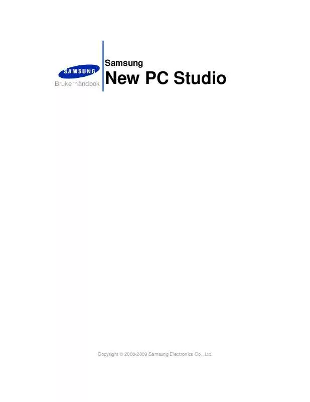 Mode d'emploi SAMSUNG NEW PC STUDIO