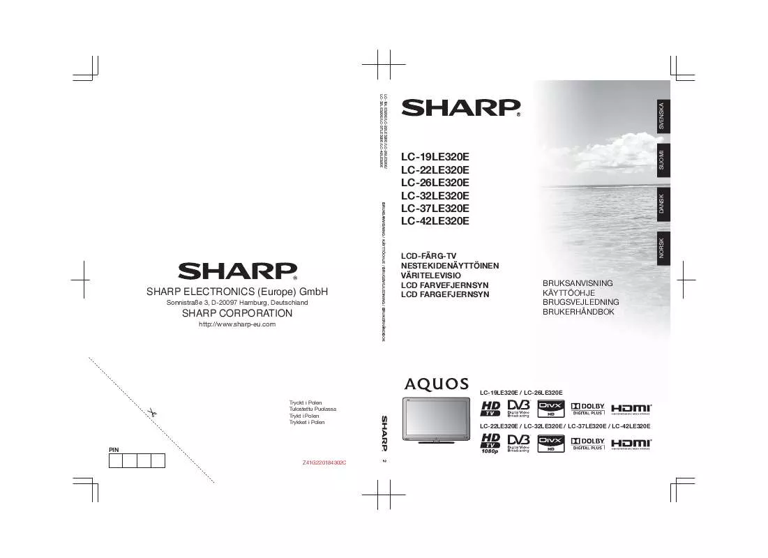 Mode d'emploi SHARP LC-19LE320E