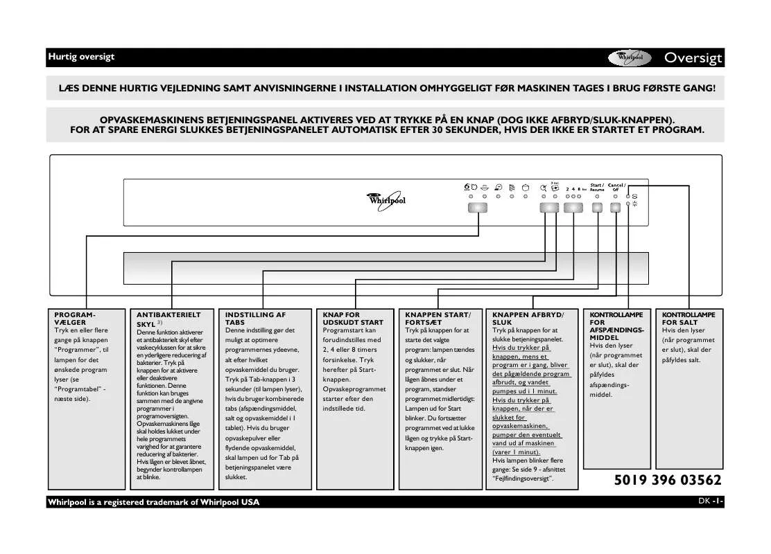 Mode d'emploi WHIRLPOOL ADPY 2325 WH