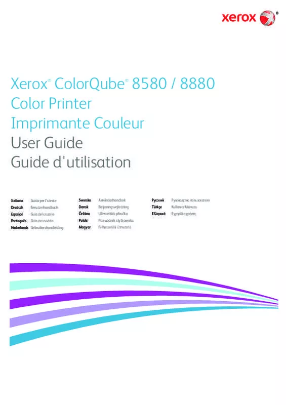 Mode d'emploi XEROX COLORQUBE 8580