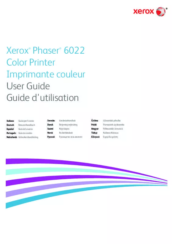 Mode d'emploi XEROX PHASER 6022