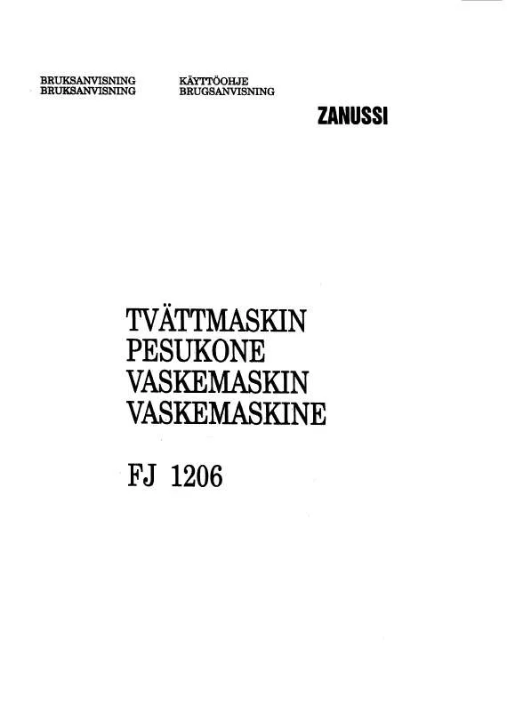 Mode d'emploi ZANUSSI FJ1206