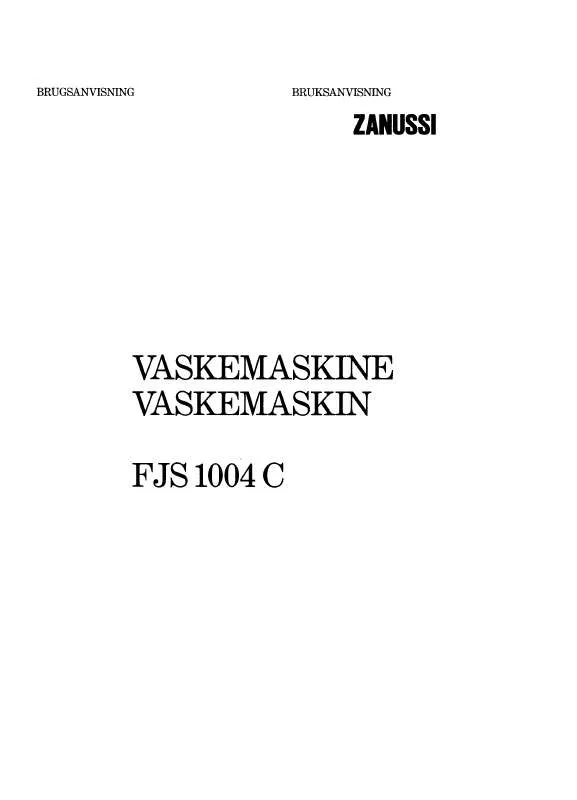 Mode d'emploi ZANUSSI FJS1004C