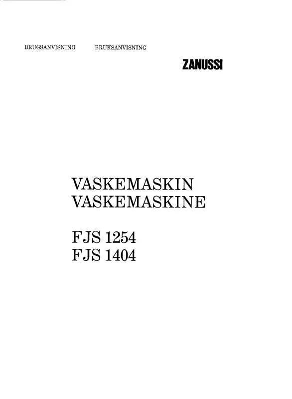 Mode d'emploi ZANUSSI FJS1254