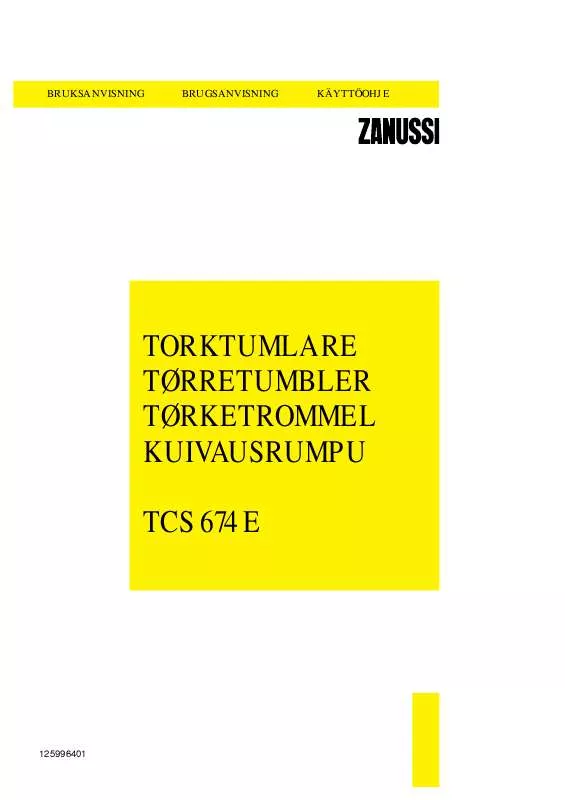 Mode d'emploi ZANUSSI TCS674E