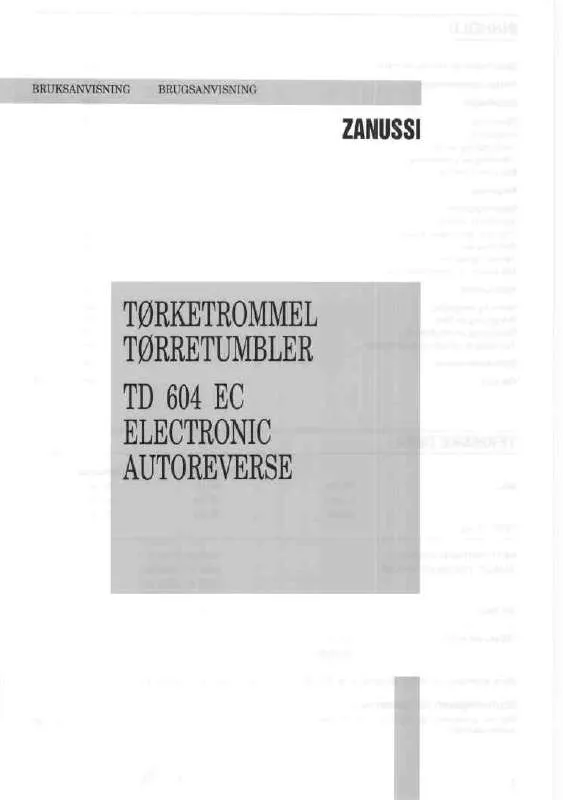 Mode d'emploi ZANUSSI TD604EC