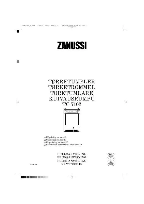 Mode d'emploi ZANUSSI TC7102 DK-N-S