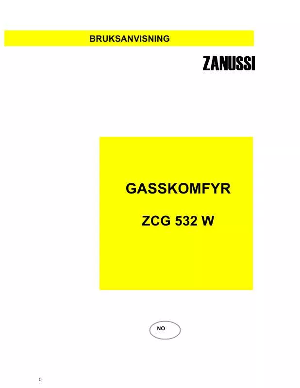 Mode d'emploi ZANUSSI ZCG532W