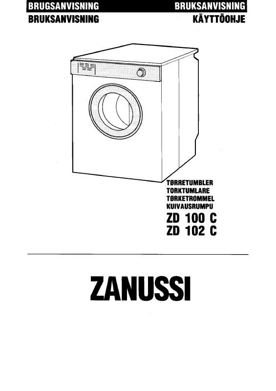 Mode d'emploi ZANUSSI ZD100C