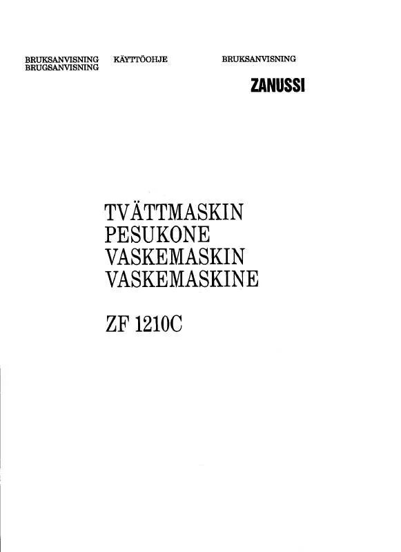Mode d'emploi ZANUSSI ZF1210C
