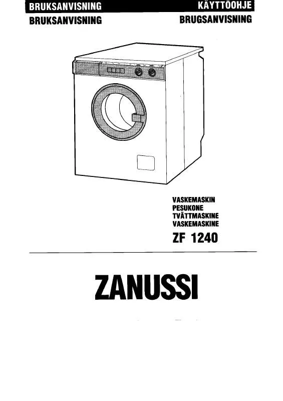 Mode d'emploi ZANUSSI ZF1240/A