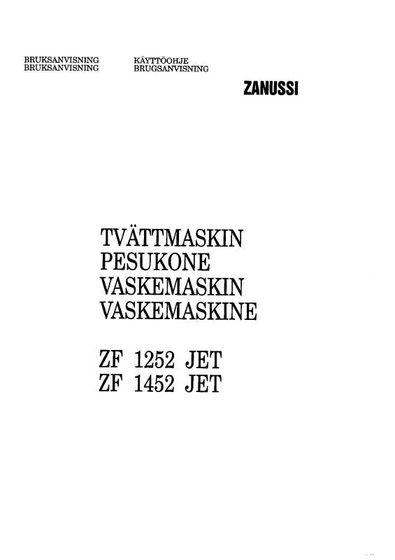 Mode d'emploi ZANUSSI ZF1252JET