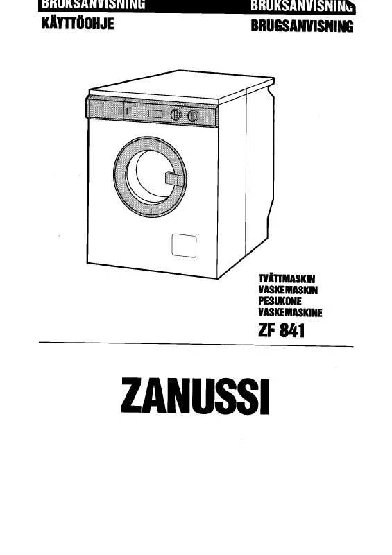 Mode d'emploi ZANUSSI ZF841