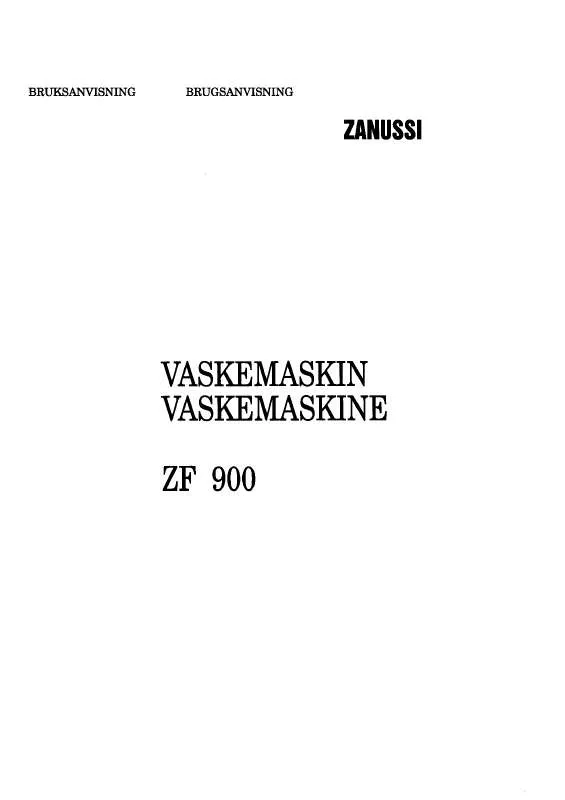 Mode d'emploi ZANUSSI ZF900
