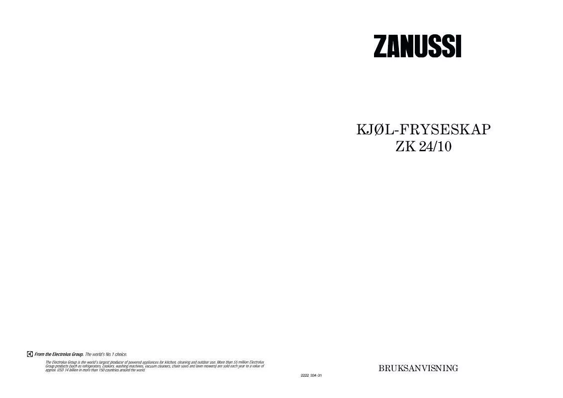Mode d'emploi ZANUSSI ZK24/10