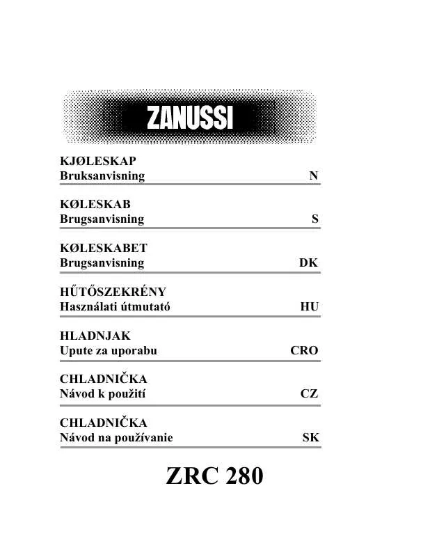 Mode d'emploi ZANUSSI ZRC28O