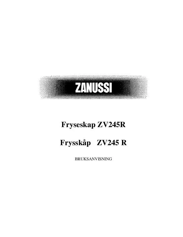Mode d'emploi ZANUSSI ZV245R