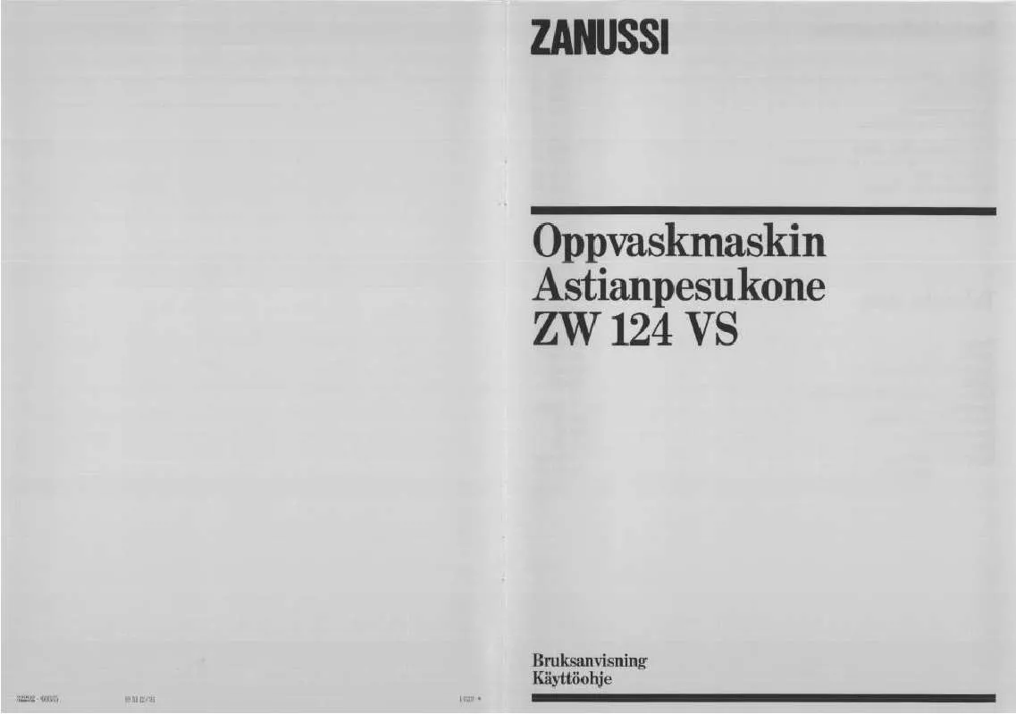 Mode d'emploi ZANUSSI ZW124VS