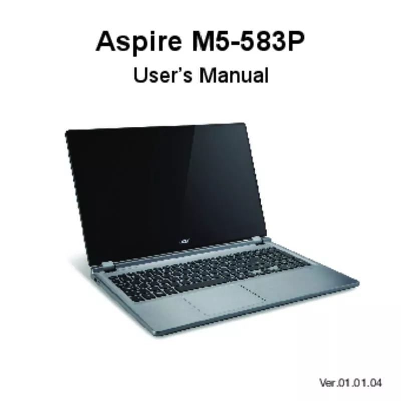 Mode d'emploi ACER ASPIRE M5-583P
