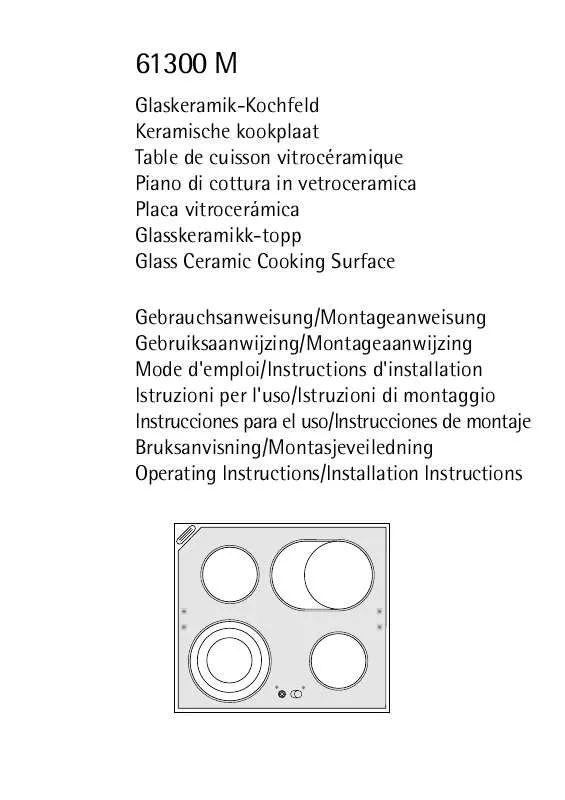 Mode d'emploi AEG-ELECTROLUX 61300M-DRAD9