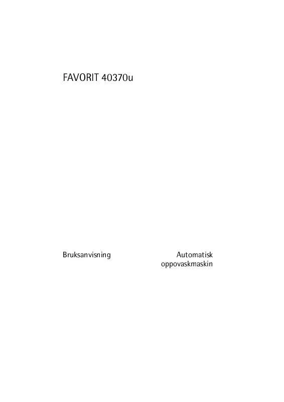 Mode d'emploi AEG-ELECTROLUX F40370