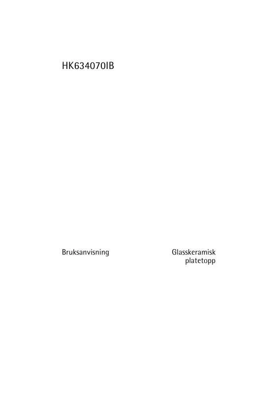 Mode d'emploi AEG-ELECTROLUX HK634070IB