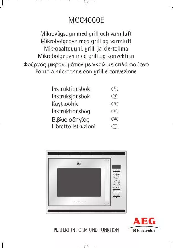 Mode d'emploi AEG-ELECTROLUX MCC4060EA