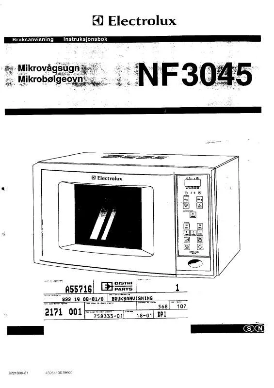 Mode d'emploi AEG-ELECTROLUX NF3040