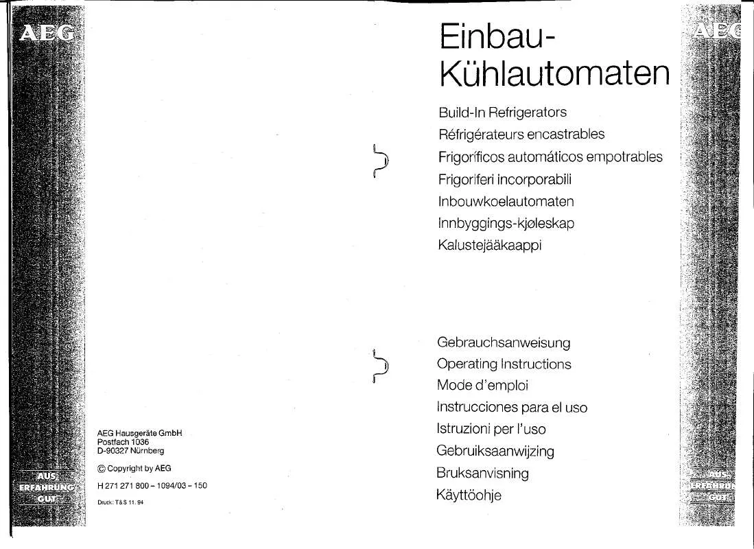 Mode d'emploi AEG-ELECTROLUX S179-5E