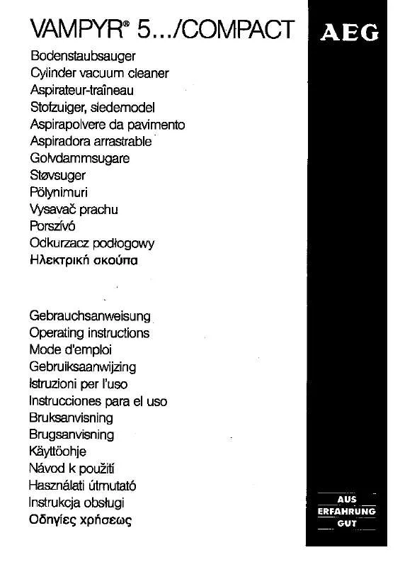 Mode d'emploi AEG-ELECTROLUX VAMPYRMM1700