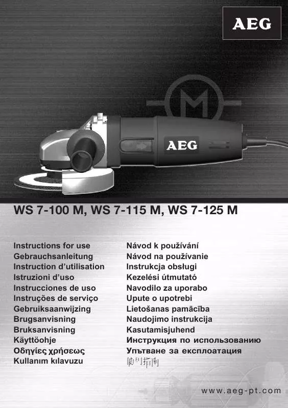 Mode d'emploi AEG WS 7-115 M