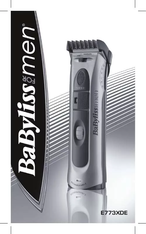 Mode d'emploi BABYLISS E773XDE