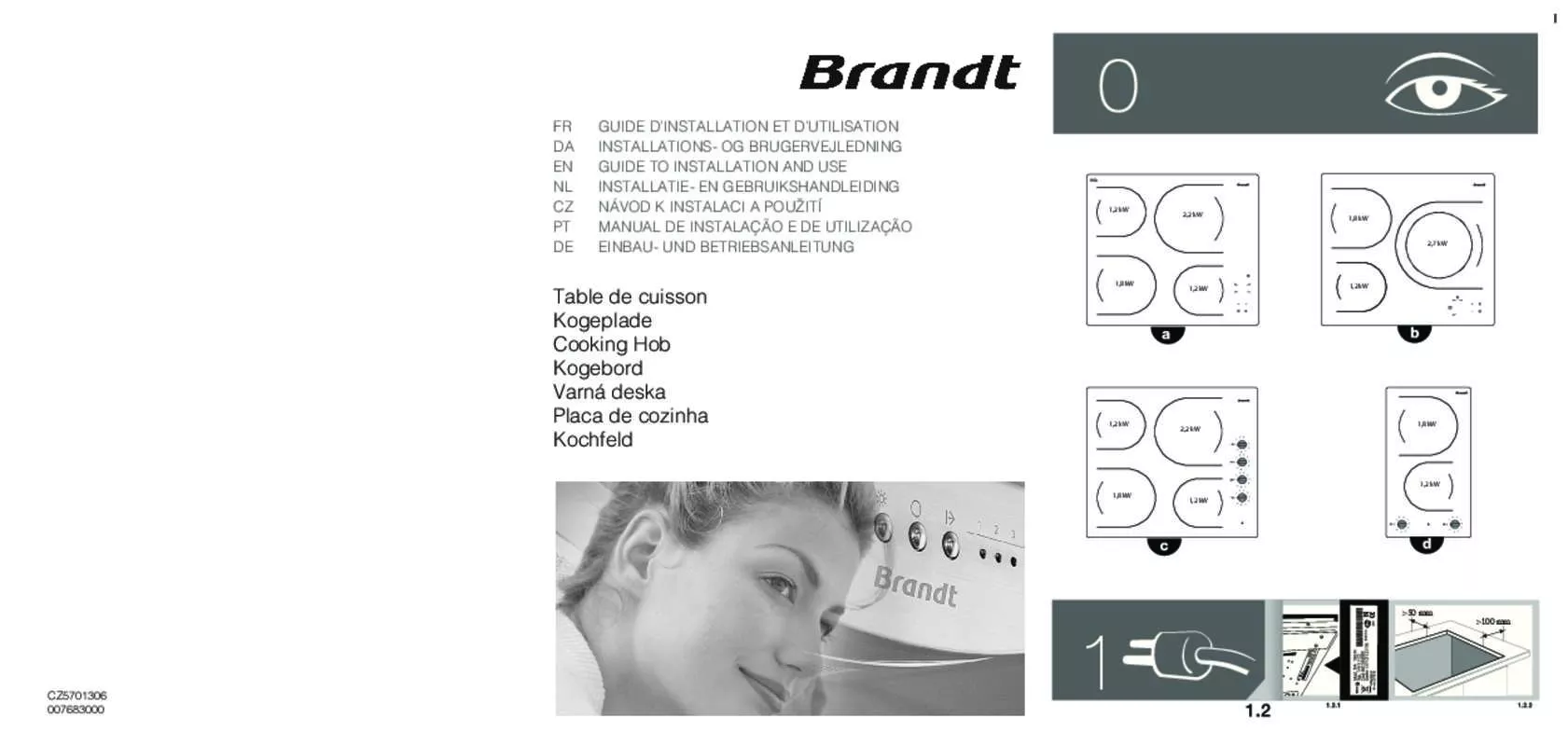 Mode d'emploi BRANDT TV1200B