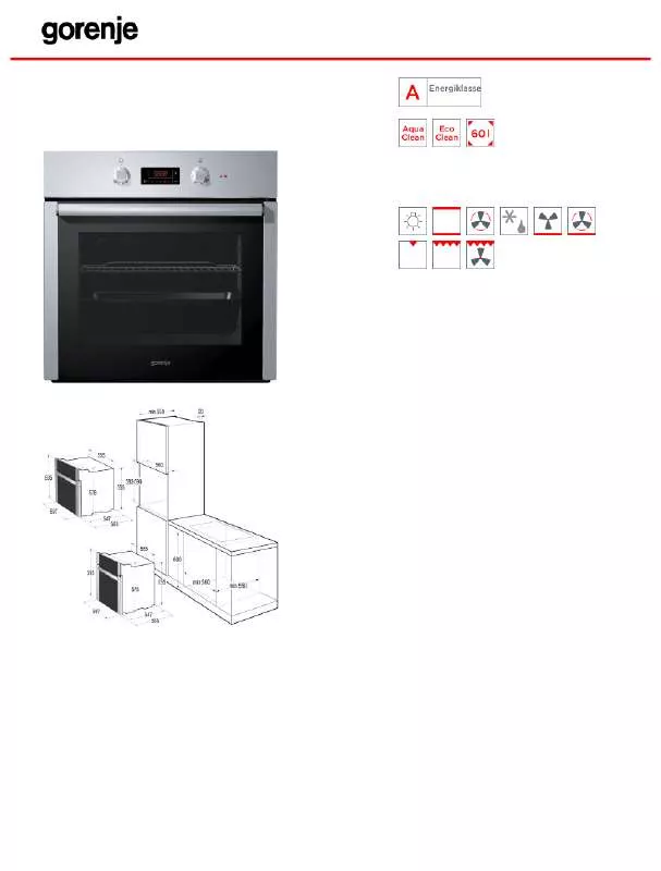 Mode d'emploi GORENJE BO7310AX