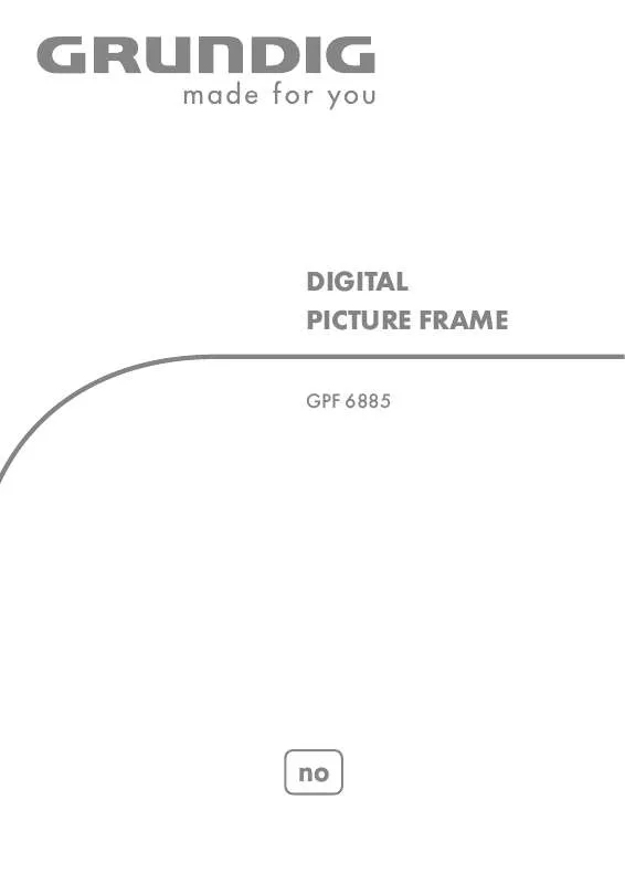 Mode d'emploi GRUNDIG GPF 6885