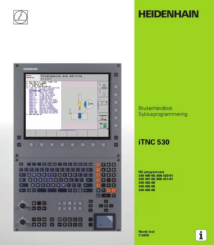 Mode d'emploi HEIDENHAIN ITNC 530