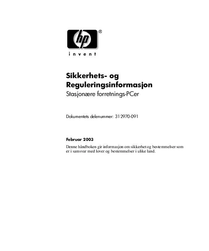 Mode d'emploi HP D325 MICROTOWER DESKTOP PC