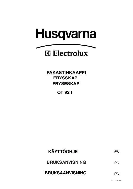 Mode d'emploi HUSQVARNA QT92I