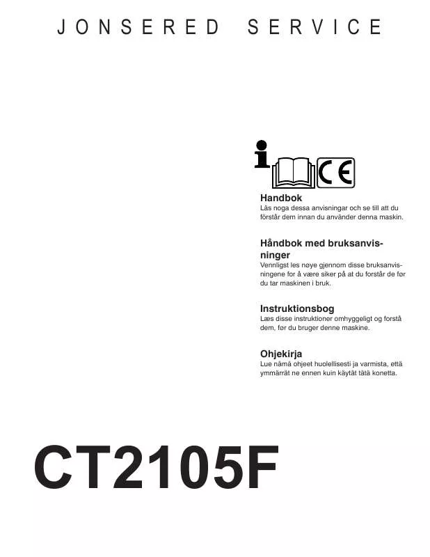 Mode d'emploi JONSERED CT2105F