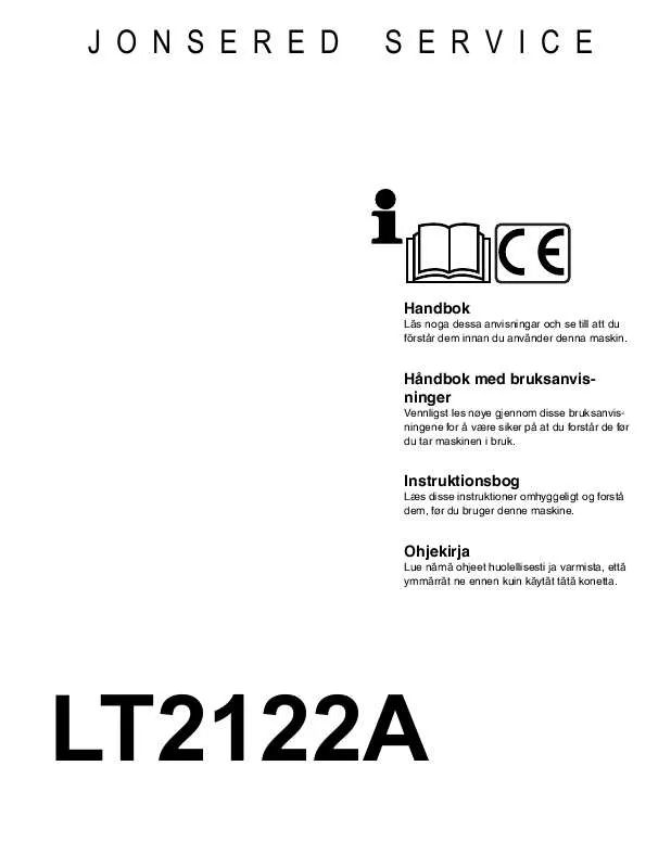 Mode d'emploi JONSERED LT 2122 A