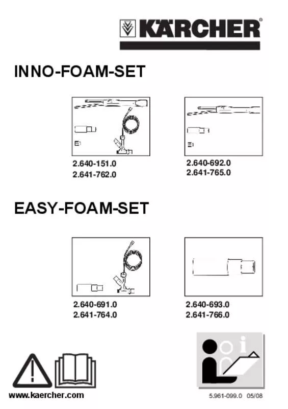 Mode d'emploi KARCHER EASY-FOAM-SET