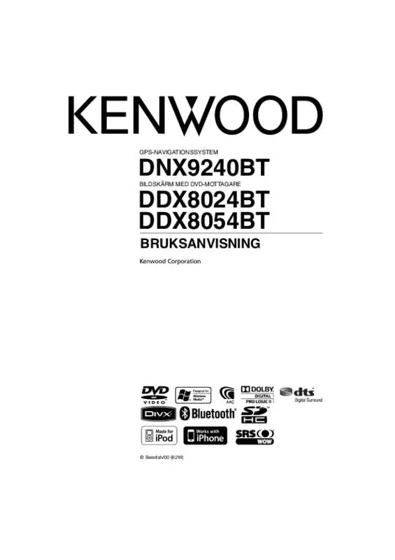 Mode d'emploi KENWOOD DDX8024BT
