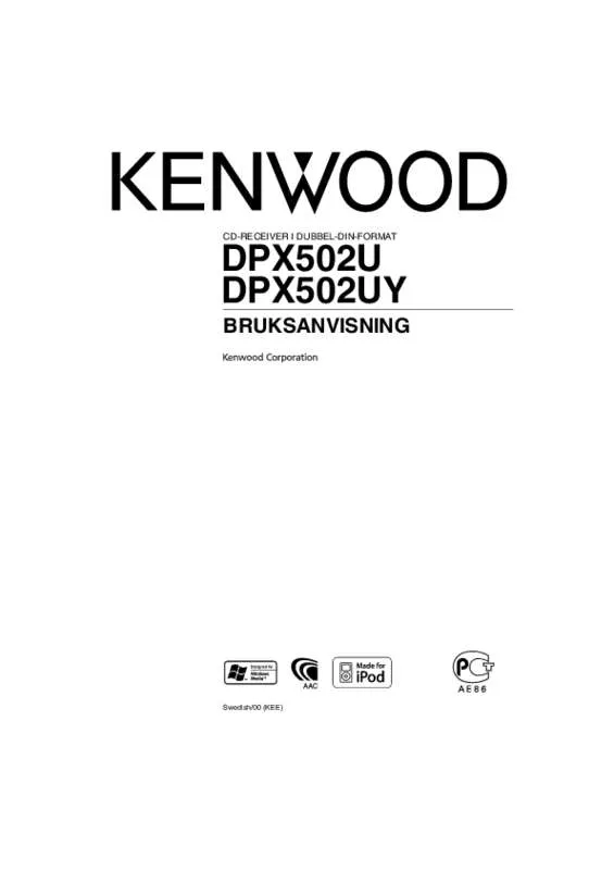 Mode d'emploi KENWOOD DPX502U